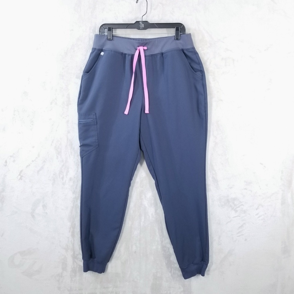 FIGS Zamora Jogger Scrub Pants Womens XL Tall Blue Pink Medical Dental